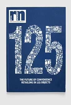 Design & art direction of Retail Newsagent's 125th commemorative issue by Nick McKay. Magazine cover