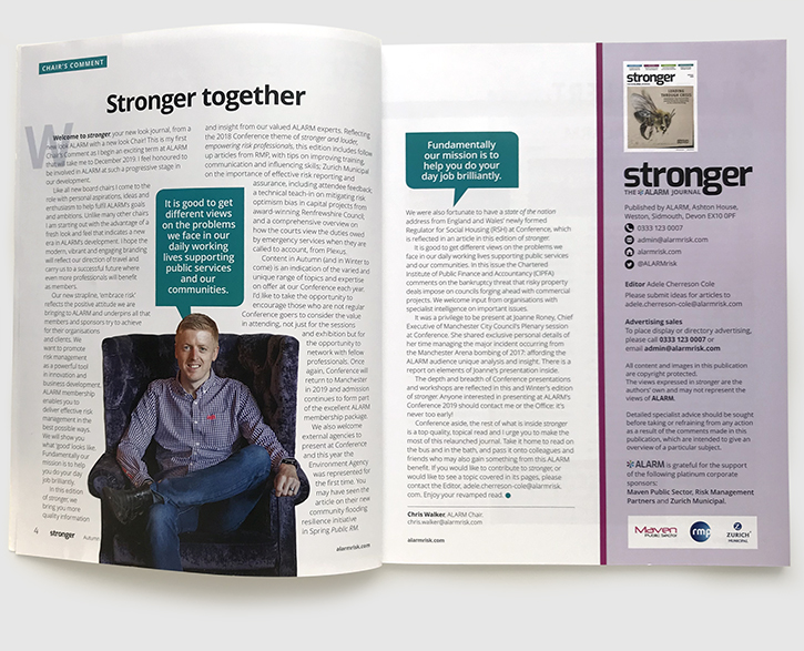 Design & art direction of Stronger magazine, the ALARM Journal by Nick McKay. Editorial.