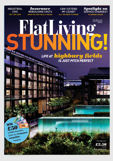 Redesign of Flat Living magazine by Nick McKay. Cover