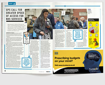 Branding, design & art direction of Health21 new launch health management magazine by Nick McKay for Pixel West Ltd. Insight feature.