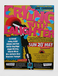 Design & art direction of advertisement by Nick McKay for Crying with Laughter comedy event