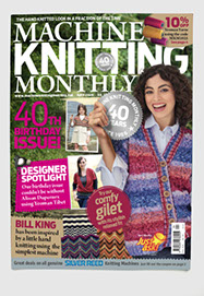Design & art direction of Machine Knitting Monthly magazine by Nick McKay. Cover