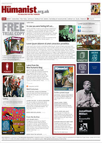 Website design for New Humanist to complement the redesign of the magazine by Nick McKay