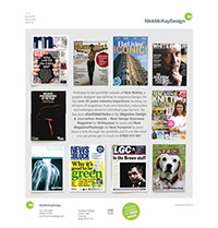 Design & art direction of portfolio website for Nick McKay Design by Nick McKay