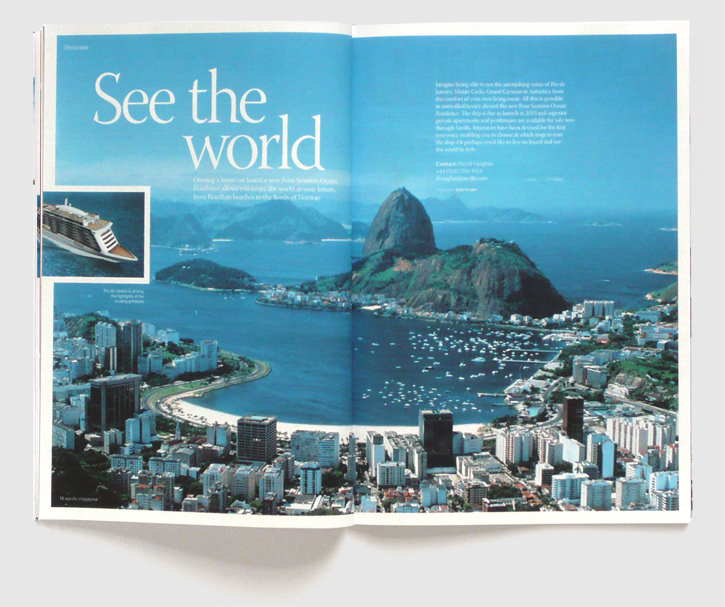 Design of Savills magazine by Nick McKay, see the world spread