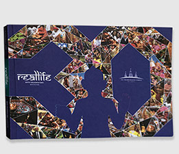 Design & art direction of Reallife magazine by Nick McKay for the SKS Swaminarayan Temple, East London. Cover.