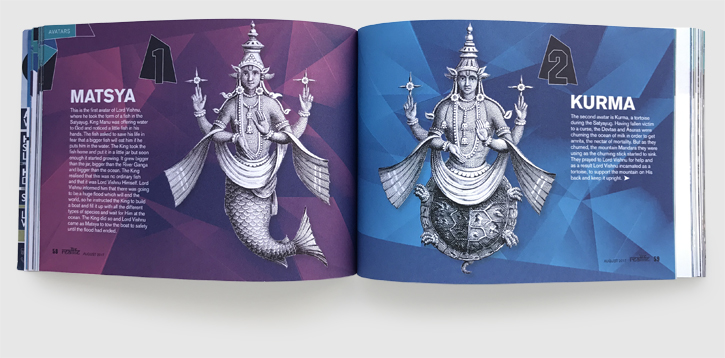 Design & art direction of Reallife magazine by Nick McKay for the SKS Swaminarayan Temple, East London. Avatars feature.
