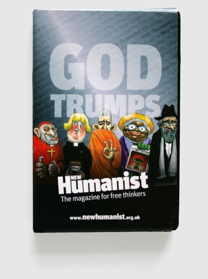Design & art direction for trumps game for New Humanist by Nick McKay